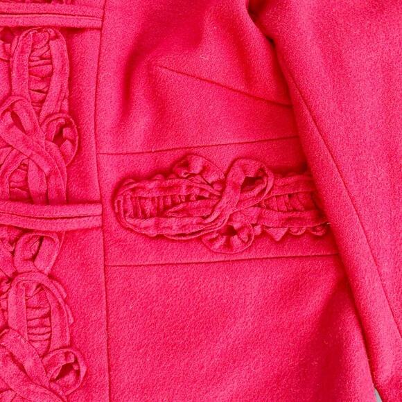 Tibi Ornate Vintage Wool Blazer Jacket Button Snaps Military Style M {See Note} - Picture 12 of 16